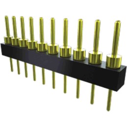 10 pcs - TS-101-T-A Samtec TS Series Straight Through Hole Pin Header, 1 Contact(s), 2.54mm Pitch, 1 Row(s), Unshrouded