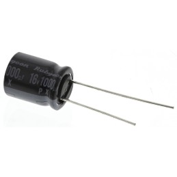 50 pcs - 16PX1000MEFC10X12.5 Rubycon 1000μF Aluminium Electrolytic Capacitor 16V dc, Radial, Through Hole - 16PX1000MEFC10X12.5