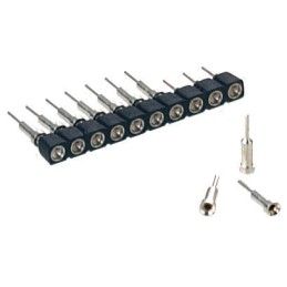 20 pcs - 712-87-105-41-001101 5 Way Preci-Dip Straight Through Hole 2.54mm Socket Contact Carrier, Solder, 3A 100 V ac, 150 V dc