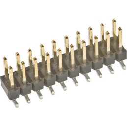 5 pcs - Amphenol Communications Solutions BergStik Series Straight Surface Mount Pin Header, 4 Contact(s), 2.54mm Pitch, 2