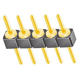 10 pcs - TS-105-G-A Samtec TS Series Straight Through Hole Pin Header, 5 Contact(s), 2.54mm Pitch, 1 Row(s), Unshrouded