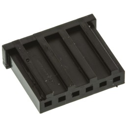 50 pcs - 280360 TE Connectivity, AMPMODU MOD II Female Connector Housing, 2.54mm Pitch, 6 Way, 1 Row