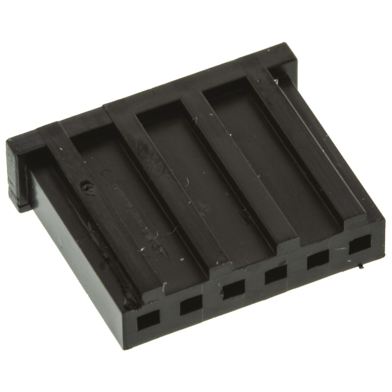 50 pcs - 280360 TE Connectivity, AMPMODU MOD II Female Connector Housing, 2.54mm Pitch, 6 Way, 1 Row