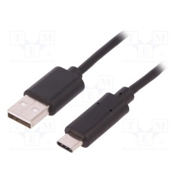 10 pcs : 50484 - Cable, USB 2.0, USB A plug,USB C plug, 1.8m