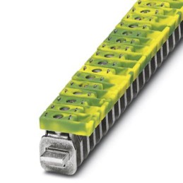 10 pcs - 421029 Phoenix Contact PTPOWER Series AKG 4 GNYE Non-Fused Terminal Block, 41A, 0.5 - 6 mm² Wire, Screw Termination