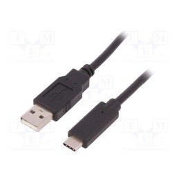 10 pcs : 50487 - Cable, USB 2.0, USB A plug,USB C plug, 1m