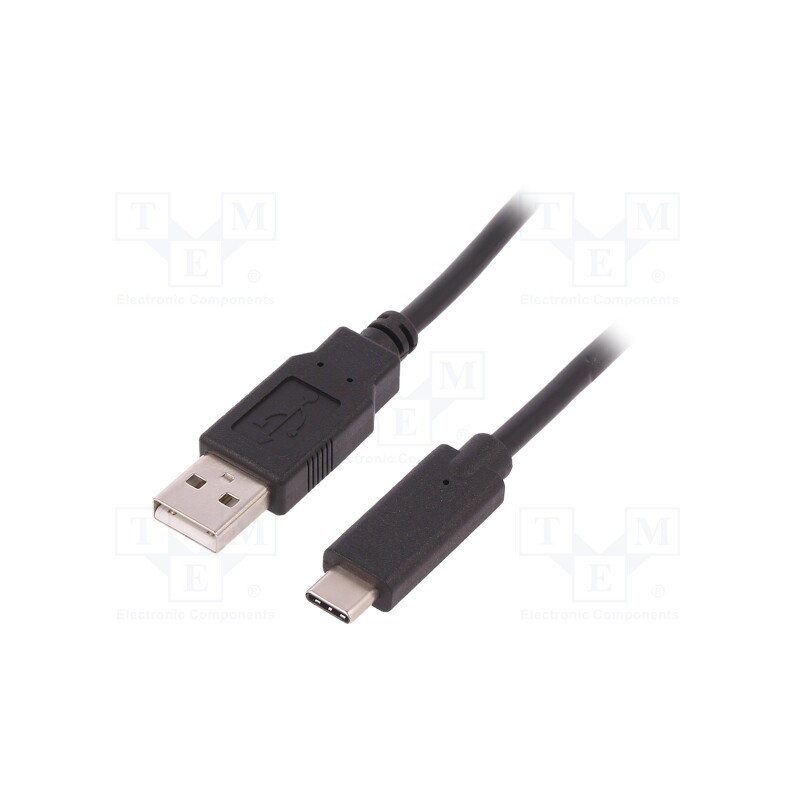 10 pcs : 50487 - Cable, USB 2.0, USB A plug,USB C plug, 1m