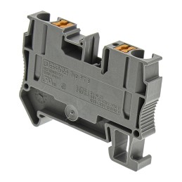 10 pcs - 3211813 Phoenix Contact PT 6 Series Grey Feed Through Terminal Block, 10mm², Single-Level, Push In Termination
