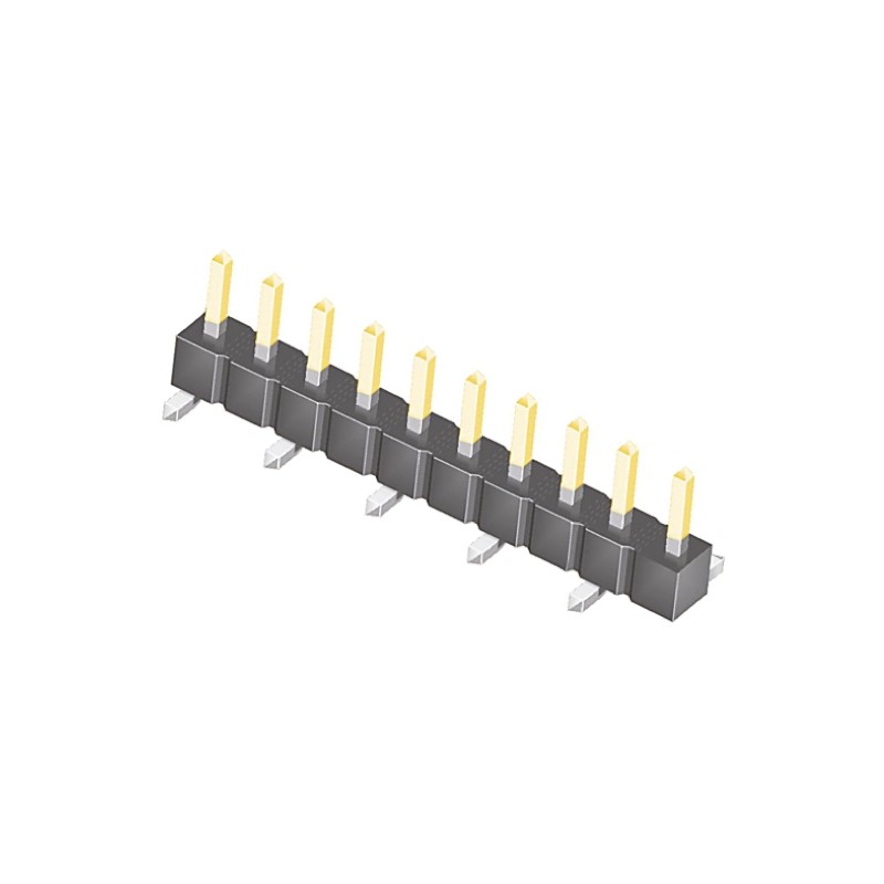 10 pcs - TSM-110-01-L-SV Samtec TSM Series Straight Surface Mount Pin Header, 10 Contact(s), 2.54mm Pitch, 1 Row(s), Unshrouded