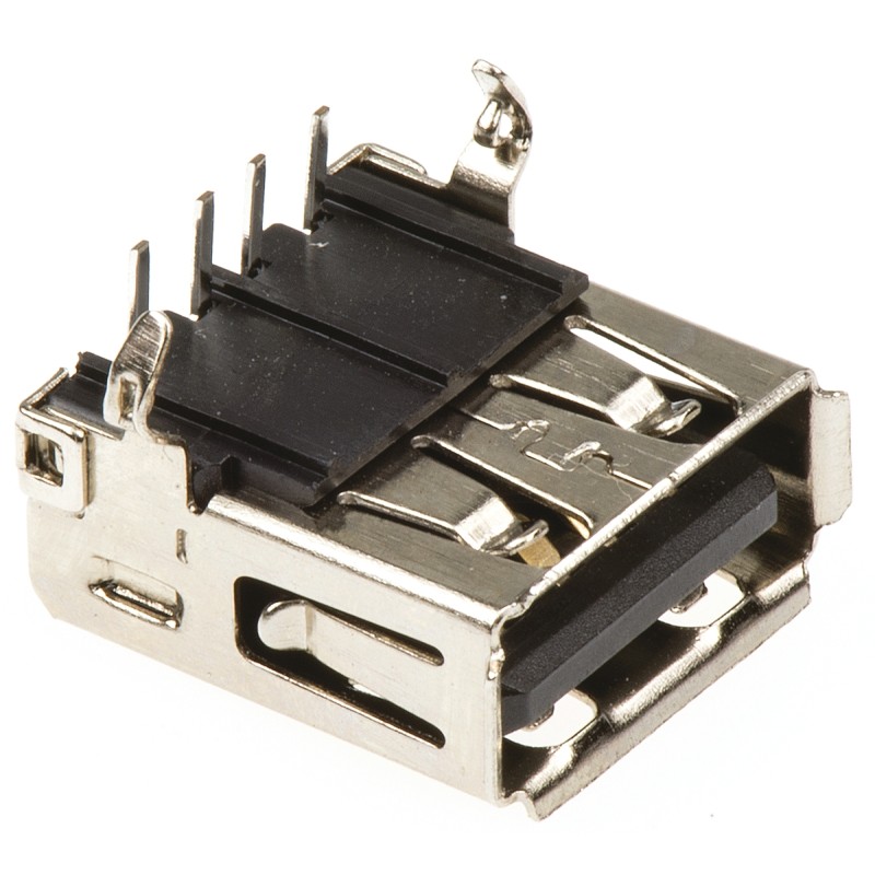 20 pcs - A-USBSA ASSMANN WSW Right Angle, Through Hole, Socket Type A USB Connector