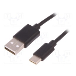 10 pcs : 50496 - Cable, USB 2.0, USB A plug,USB C plug, 0.25m