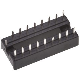 50 pcs - A 18-LC-TT ASSMANN WSW 2.54mm Pitch Vertical 18 Way, Through Hole Stamped Pin Open Frame IC Dip Socket, 1A