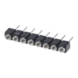 10 pcs - Samtec SS Series Straight Through Hole Mount PCB Socket, 8-Contact, 1-Row, 2.54mm Pitch, Solder Termination