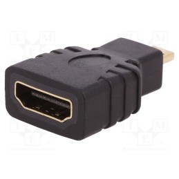 10 pcs : 50506 - Adapter, HDMI socket,micro HDMI plug, black