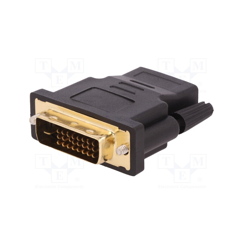 10 pcs : 50514 - Adapter, DVI-D (24+1) plug,HDMI socket, black