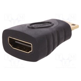 10 pcs : 50523 - Adapter, HDMI socket,mini HDMI plug, black