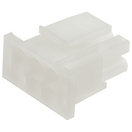 10 pcs - 1-480704 TE Connectivity, Universal MATE-N-LOK Male Connector Housing, 6.35mm Pitch, 6 Way, 2 Row