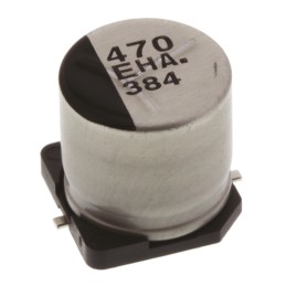20 pcs - EEEHA1E471P Panasonic 470μF Electrolytic Capacitor 25V dc, Surface Mount - EEEHA1E471P
