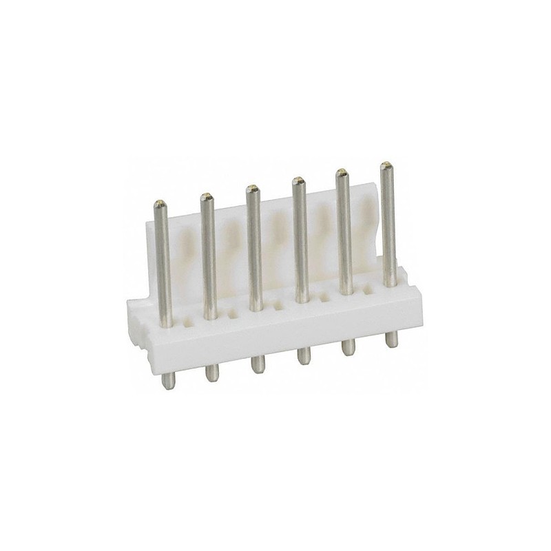 50 pcs - 640388-6 TE Connectivity MTA-156 Series Straight Through Hole Pin Header, 6 Contact(s), 3.96mm Pitch, 1 Row(s), Unshrou