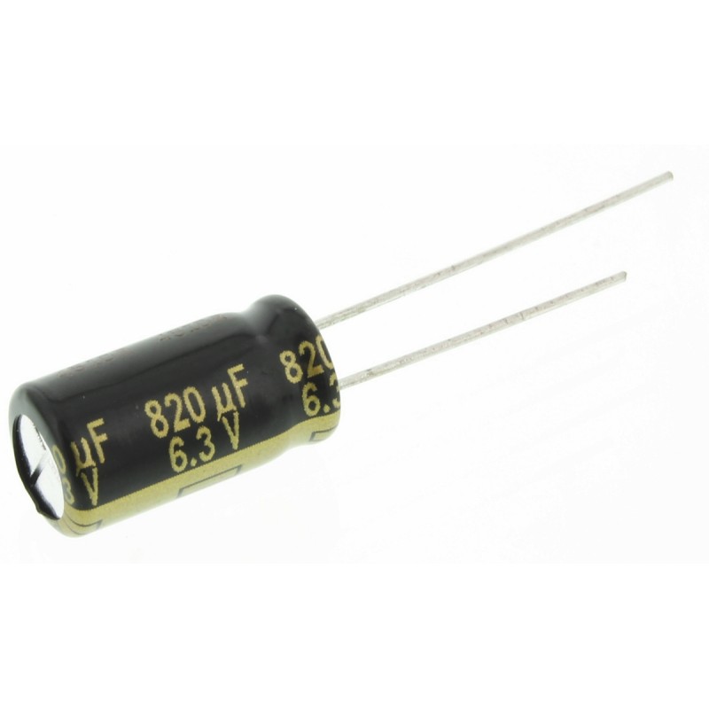 20 pcs - EEUFM0J821L Panasonic 820μF Aluminium Electrolytic Capacitor 6.3V dc, Radial, Through Hole - EEUFM0J821L