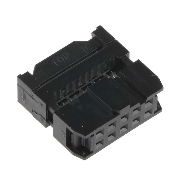 10 pcs - T812110A101CEU Amphenol ICC 10-Way IDC Connector Socket for Cable Mount, 2-Row