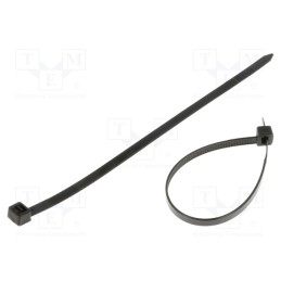 10 pcg : 52241 - Cable tie, L: 160mm, W: 4.8mm, polyamide, black, 100pcs, UL94V-2