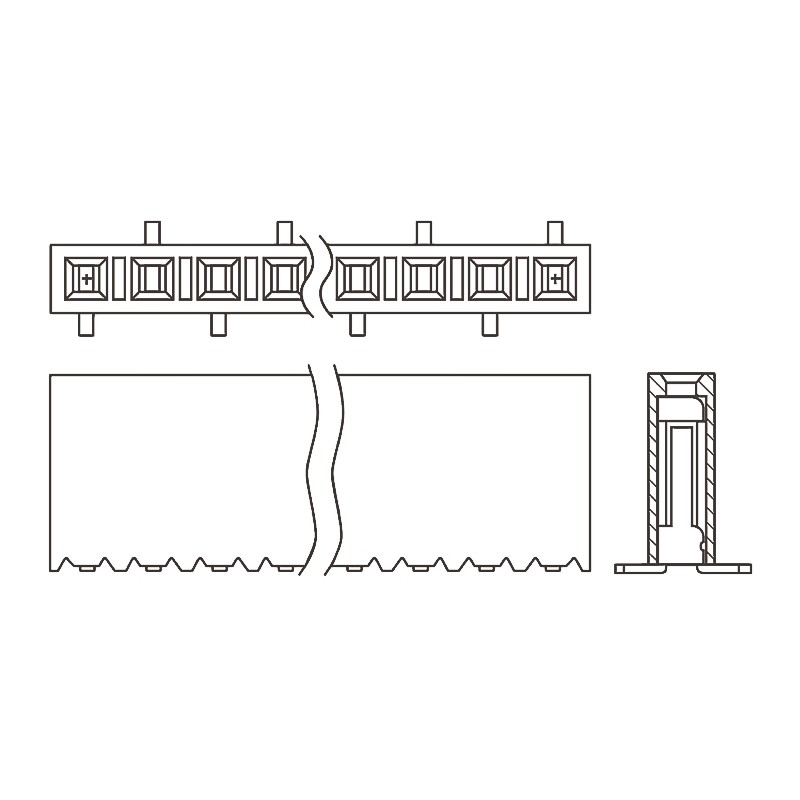 10 pcs - SSM-102-L-SV Samtec SSM Series Straight Surface Mount PCB Socket, 2-Contact, 1-Row, 2.54mm Pitch, Solder Termination