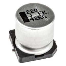 20 pcs - EEEFK1J221AQ Panasonic 220μF Aluminium Electrolytic Capacitor 63V dc, Surface Mount - EEEFK1J221AQ