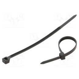 10 pcg : 52243 - Cable tie, L: 100mm, W: 3.6mm, polyamide, black, 100pcs, UL94V-2
