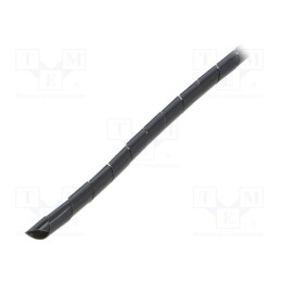 10 pcs : 52251 - Spiral wrapping, ØBundle : 8mm, black, L: 10m, Features: flexible