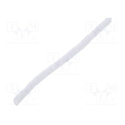 10 pcs : 52260 - Spiral wrapping, ØBundle : 10mm, white,transparent, L: 10m