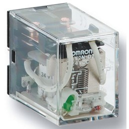 1 pcs - Omron PCB Mount Power Relay, 240V ac Coil, 10A Switching Current, DPDT