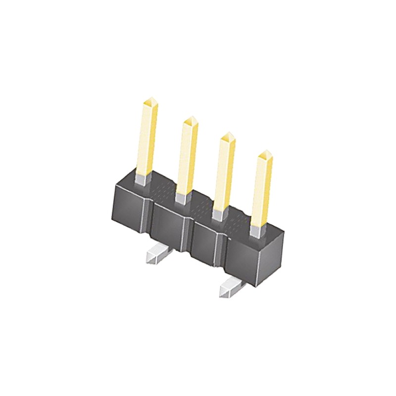 10 pcs - TSM-104-02-L-SV Samtec TSM Series Straight Surface Mount Pin Header, 4 Contact(s), 2.54mm Pitch, 1 Row(s), Unshrouded