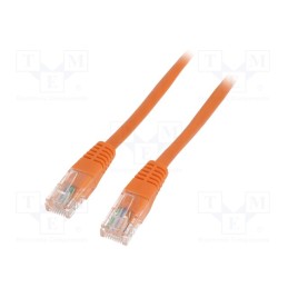 10 pcs : 52300 - Patch cord, U/UTP, 5e, solid, CCA, PE, orange, 1.8m, 26AWG
