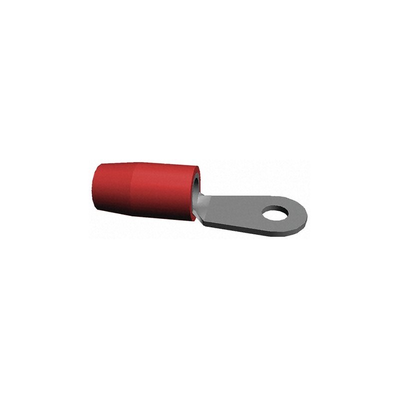 20 pcs - 324158 TE Connectivity, PIDG Insulated Ring Terminal, M2 Stud Size, 0.3mm² to 1.3mm² Wire Size, Red
