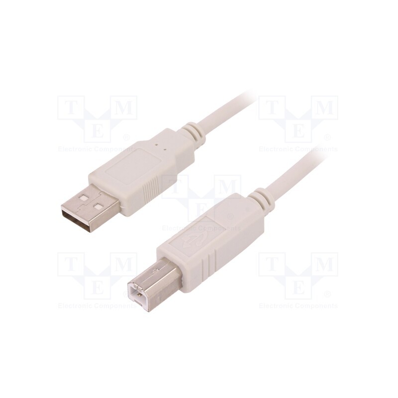10 pcs : 52321 - Cable, USB 2.0, USB A plug,USB B plug, 3m, white