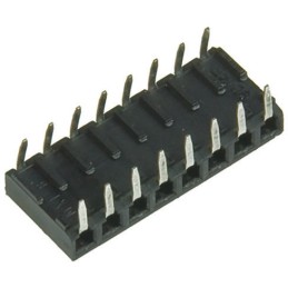 100 pcs - Molex C-Grid Series Right Angle Through Hole Mount PCB Socket, 8-Contact, 1-Row, 2.54mm Pitch, Solder Termination