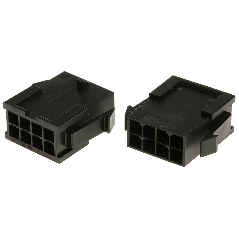 20 pcs - 43020-0800 Molex, Micro-Fit 3.0 Male Connector Housing, 3mm Pitch, 8 Way, 2 Row