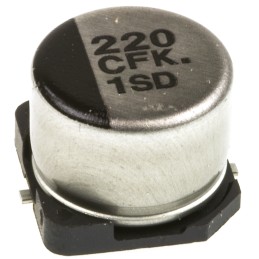 20 pcs - EEEFK1C221AP Panasonic 220μF Aluminium Electrolytic Capacitor 16V dc, Surface Mount - EEEFK1C221AP