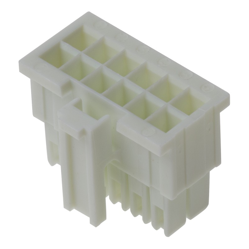 10 pcs - IPD1-06-D-K Samtec, IPD1 Male Crimp Connector Housing, 2.54mm Pitch, 12 Way, 2 Row