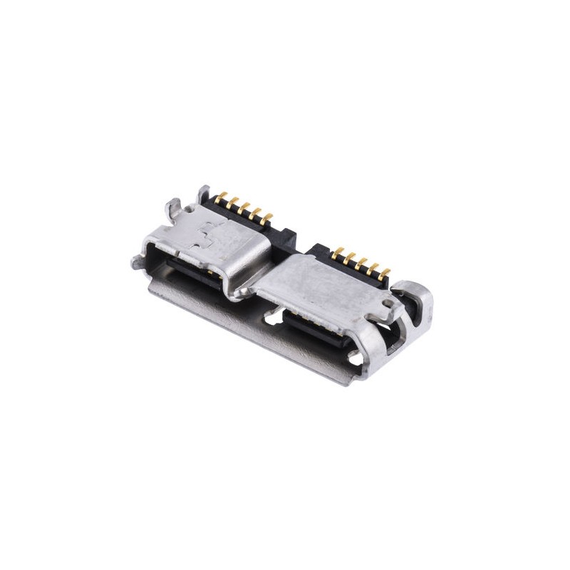 20 pcs - ZX360D-B-10P(30) Hirose Right Angle, PCB Mount, Socket Type B 2.0 USB Connector