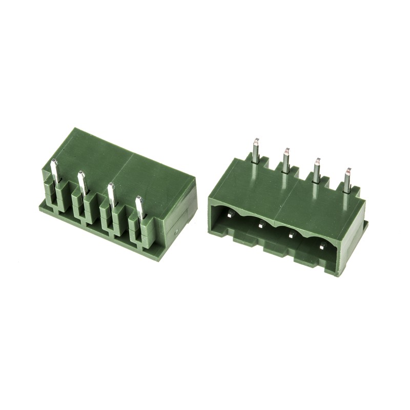 20 pcs - RS PRO 5.08mm Pitch 4 Way Right Angled Pluggable Terminal Block, Header, Through Hole, Solder Termination