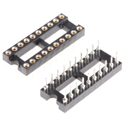 20 pcs - W30520TRC Winslow 2.54mm Pitch Vertical 20 Way, Through Hole Turned Pin Open Frame IC Dip Socket, 5A