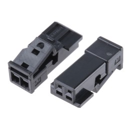 20 pcs - 1-1718333-1 TE Connectivity, Micro Quadlock System Female Connector Housing, 2.54mm Pitch, 2 Way