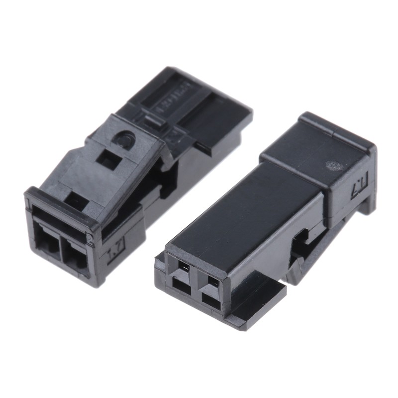 20 pcs - 1-1718333-1 TE Connectivity, Micro Quadlock System Female Connector Housing, 2.54mm Pitch, 2 Way