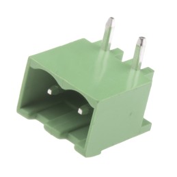 50 pcs - RS PRO 5.08mm Pitch 2 Way Right Angle Pluggable Terminal Block, Header, Through Hole, Solder Termination