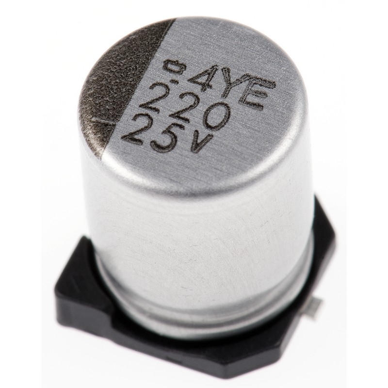 20 pcs - EMVE250ADA221MHA0G CHEMI-CON 220μF Aluminium Electrolytic Capacitor 25V dc, Surface Mount - EMVE250ADA221MHA0G