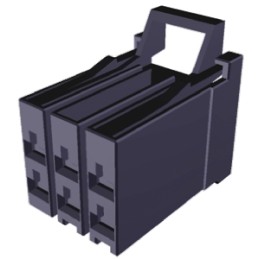 10 pcs - 1318095-2 TE Connectivity, Dynamic 3000 Female Connector Housing, 5.08mm Pitch, 6 Way, 2 Row