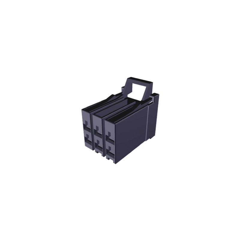 10 pcs - 1318095-2 TE Connectivity, Dynamic 3000 Female Connector Housing, 5.08mm Pitch, 6 Way, 2 Row