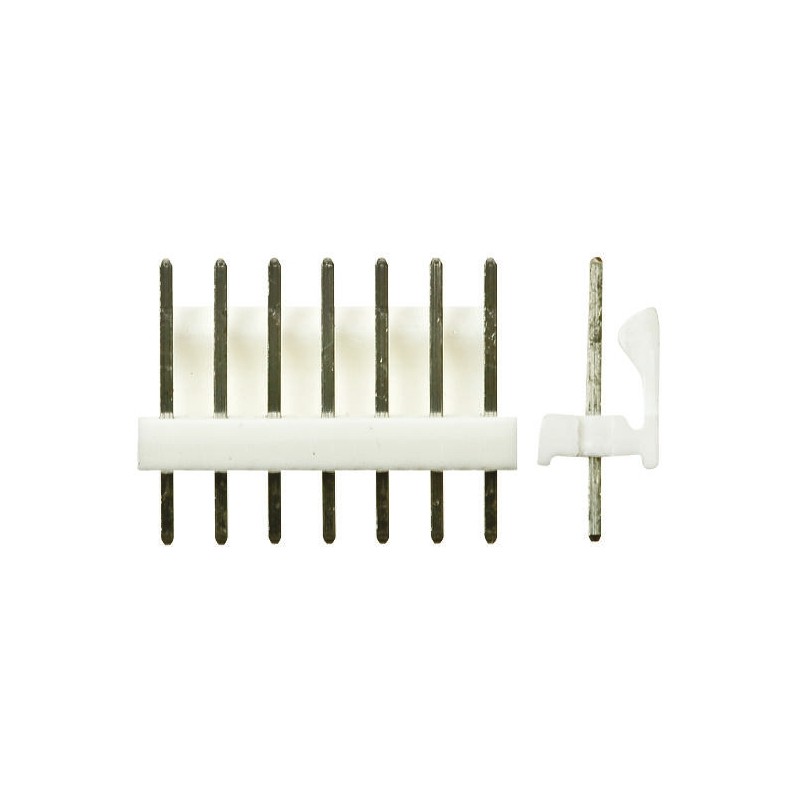 50 pcs - 640456-7 TE Connectivity MTA-100 Series Straight Through Hole Pin Header, 7 Contact(s), 2.54mm Pitch, 1 Row(s), Unshrou